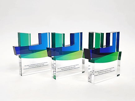 Trofeos con impresión digital y dedicatoria personalizada